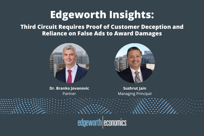 Third Circuit Requires Proof of Customer Deception and Reliance on False Ads to Award Damages