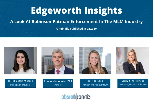 A Look at Robinson-Patman Enforcement in the MLM Industry