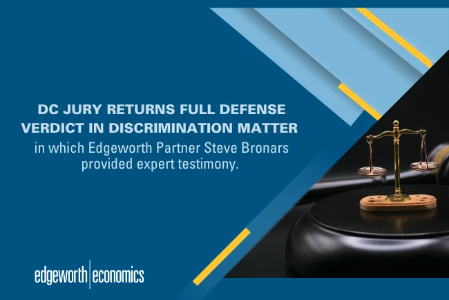 DC Jury Rules in Favor of Edgeworth Client in Discrimination Matter